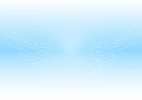 Vector illustration with blue sky and wings of an Angel Illustrazione stock