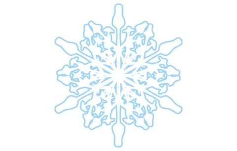 Vector illustration of blue snowflake Stock Illustration