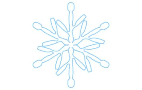 Vector illustration of blue snowflake Stock Illustration
