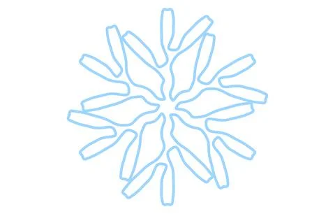 Vector illustration of blue snowflake Stock Illustration