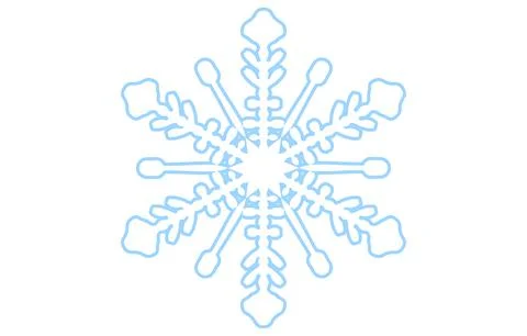 Vector illustration of blue snowflake Stock Illustration