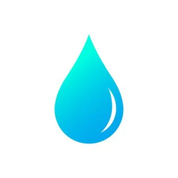 Vector illustration of blue water drop icon. Stock Illustration
