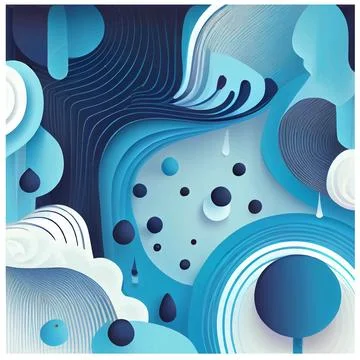 Vector illustration of blue white abstract eco background water day Stock Illustration