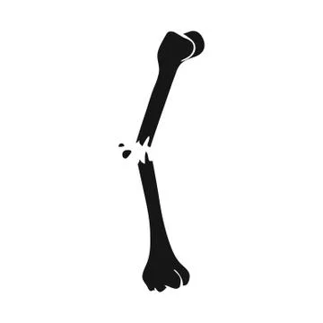 Vector illustration of bone and skeleton sign. Collection of bone and human Stock Illustration