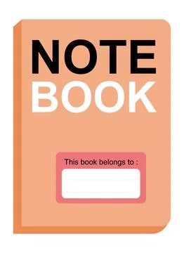 Vector illustration of a book and the label name Stock Illustration
