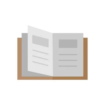 Vector illustration book icon logo flat design Stock Illustration