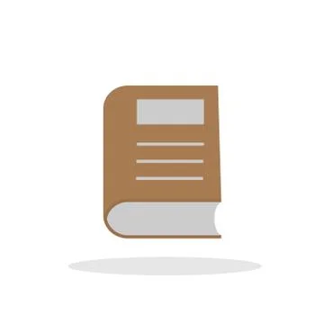 Vector illustration book icon logo flat design Stock Illustration