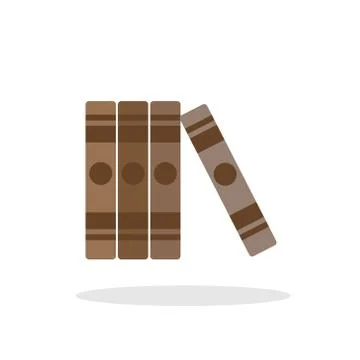 Vector illustration book icon logo flat design Stock Illustration
