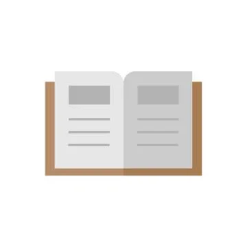 Vector illustration book icon logo flat design Stock Illustration