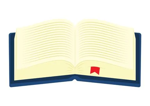 Vector illustration of book isolated on white background Stock Illustration