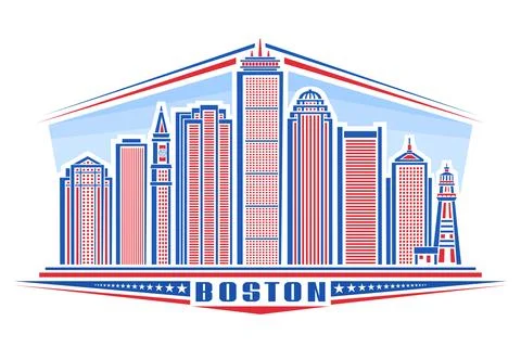Vector illustration of Boston Ilustración de archivo