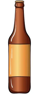 Vector illustration with bottle of beer Stock Illustration