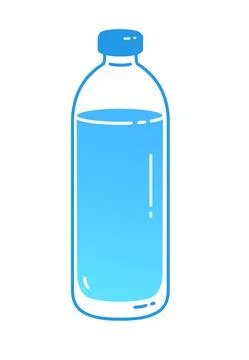 Vector illustration of bottle of water Illustrazione stock