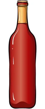 Vector illustration with bottle of wine Stock Illustration