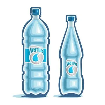 Vector illustration of bottled water Stock Illustration
