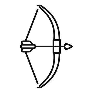 Vector illustration of a bow and arrow Stock Illustration