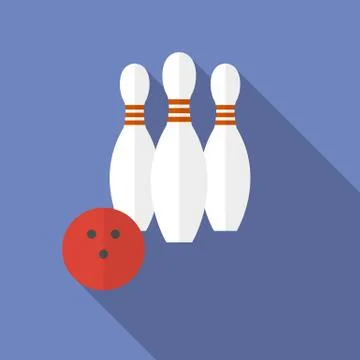Vector illustration of bowling Stock Illustration