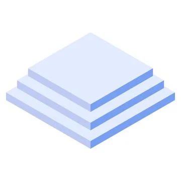 Vector illustration of a box podium in a minimalist isometric style イラスト素材