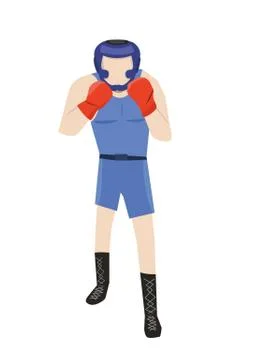 Vector illustration of boxer Stock Illustration