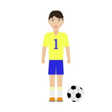 Vector illustration of a boy soccer player Stock Illustration