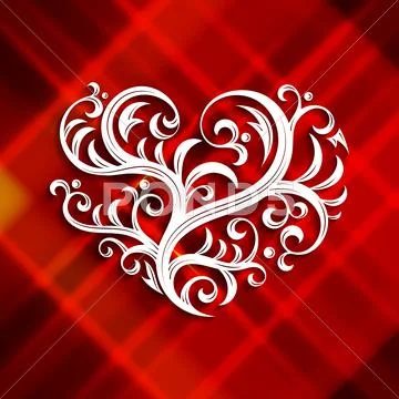 Vector illustration with branch heart. Tattoo style. For Valentine`s Day. Lov Stock Illustration