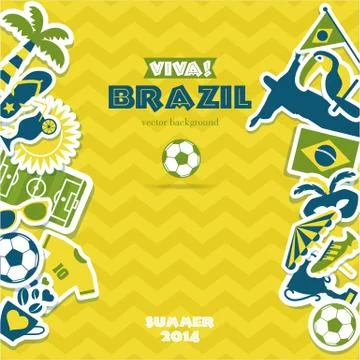 Vector Illustration of Brazil Illustrazione stock