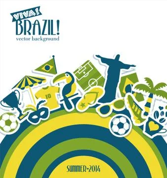 Vector Illustration of Brazil Stockillustratie