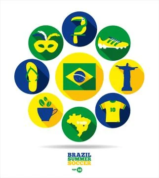 Vector Illustration of Brazil Stockillustratie