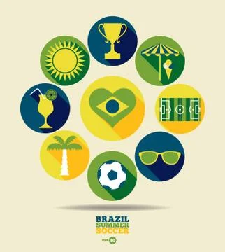 Vector Illustration of Brazil Illustrazione stock