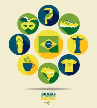 Vector Illustration of Brazil Stockillustratie
