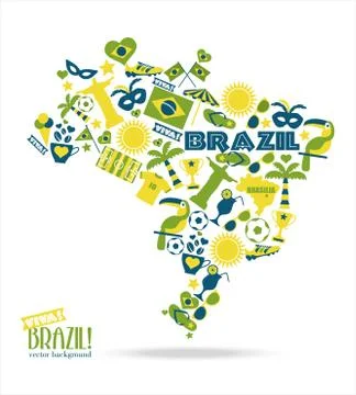 Vector Illustration of Brazil Stockillustratie