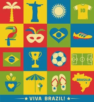 Vector Illustration of Brazil Illustrazione stock