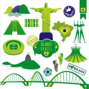 Vector illustration of Brazil. イラスト素材