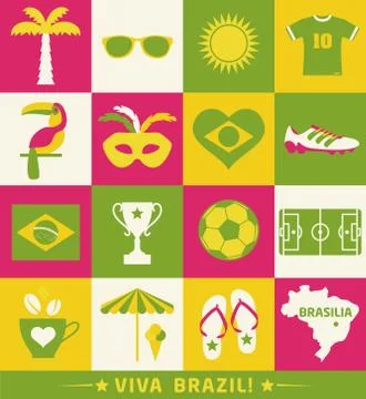 Vector illustration of Brazil. Stock Illustration