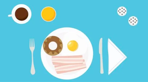 Vector Illustration of Breakfast Stock Illustration