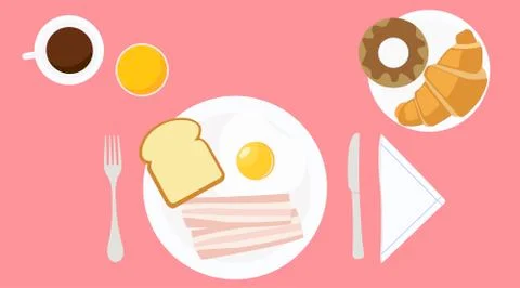 Vector Illustration of a Breakfast Illustrazione stock