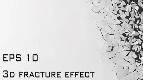 Vector illustration of breaking wall with free area for text Stock Illustration
