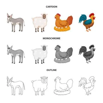 Vector illustration of breeding and kitchen sign. Collection of breeding and Stock Illustration