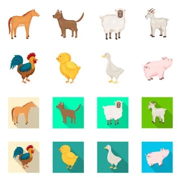 Vector illustration of breeding and kitchen symbol. Collection of breeding and Illustrazione stock