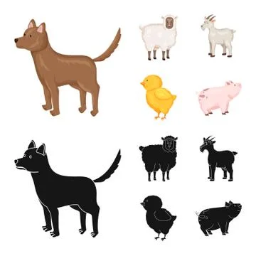 Vector illustration of breeding and kitchen symbol. Set of breeding and organic Stock Illustration