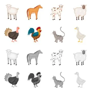 Vector illustration of breeding and kitchen icon. Set of breeding and organic Stock Illustration