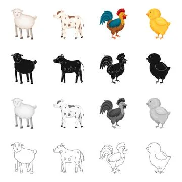 Vector illustration of breeding and kitchen logo. Collection of breeding and Stock Illustration