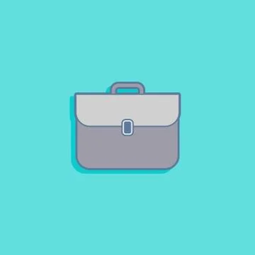 Vector illustration with a briefcase in flat style design Stock Illustration