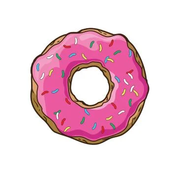 Vector illustration of bright donut Stock Illustration