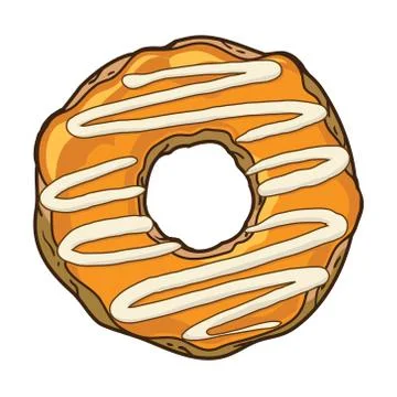 Vector illustration of bright donut Stock Illustration