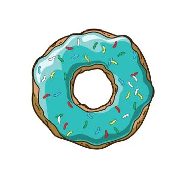 Vector illustration of bright donut Stock Illustration