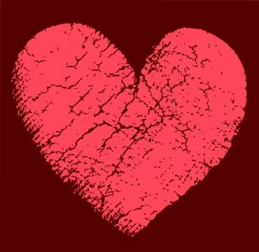 Vector illustration of broken heart Stock Illustration