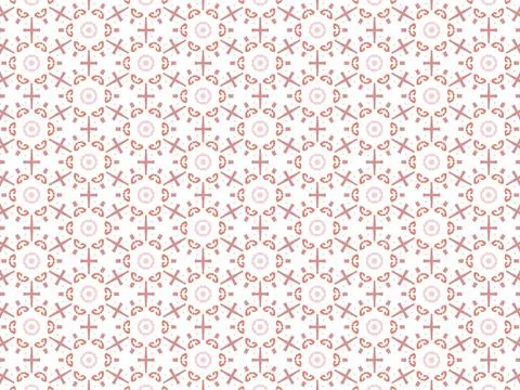 Vector Illustration of Brown Abstract Mandala or Ikat Texture Seamless Patter Stock Illustration