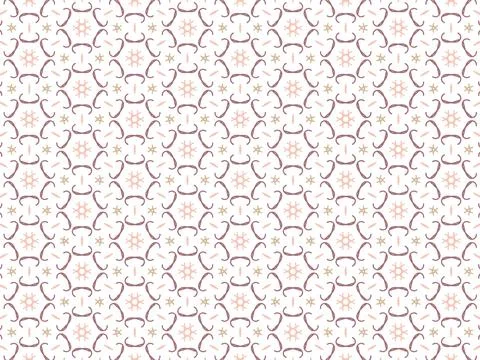 Vector Illustration of Brown Abstract Mandala or Ikat Texture Seamless Patter Stock Illustration