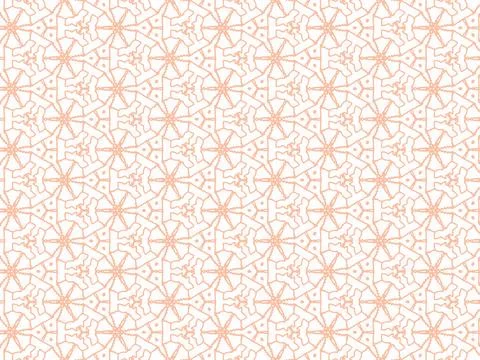 Vector Illustration of Brown Abstract Mandala or Ikat Texture Seamless Patter Stock Illustration